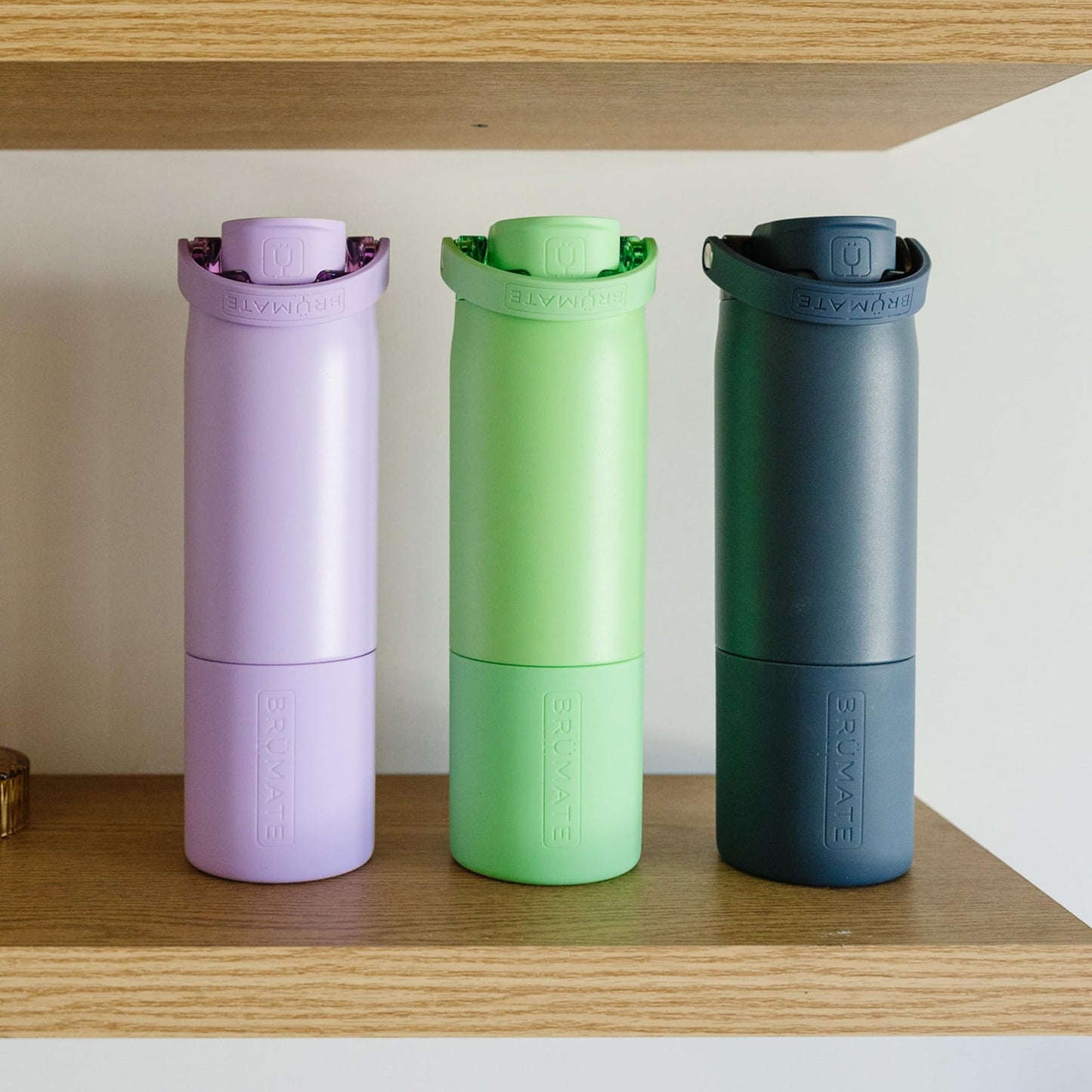 BrüMate Rise 25oz Water Bottle With 100% Leakproof Covered Silicone Straw | Insulated Stainless Steel Water Bottle | Cup-Holder Friendly | Fast Flow | Soft Sip Spout | BPA-Free (Nightfall Blue)