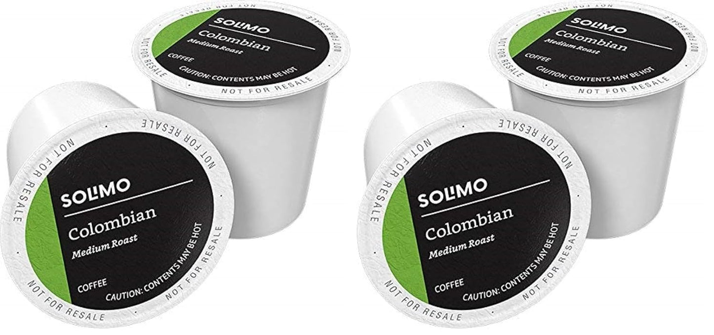 Solimo Medium Roast Coffee Pods - Colombian Flavor | Compatible with Keurig 2.0 | 100 Count (Pack of 2)