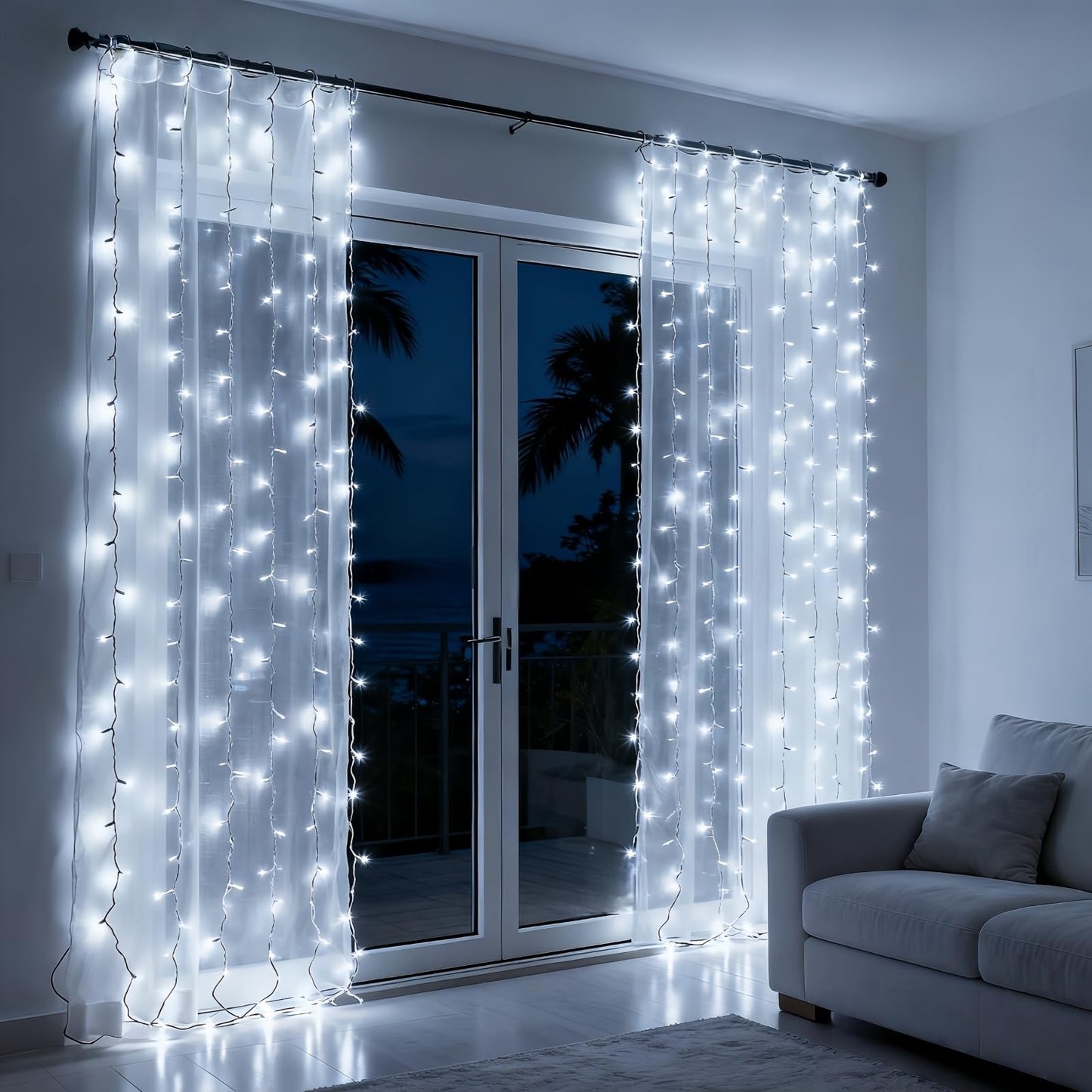 JinBest 100 LED White Christmas Lights, UL Certified and Commercial Grade White Wire String Lights 35 FT, for Indoor and Outdoor Party, Patio, Trees.