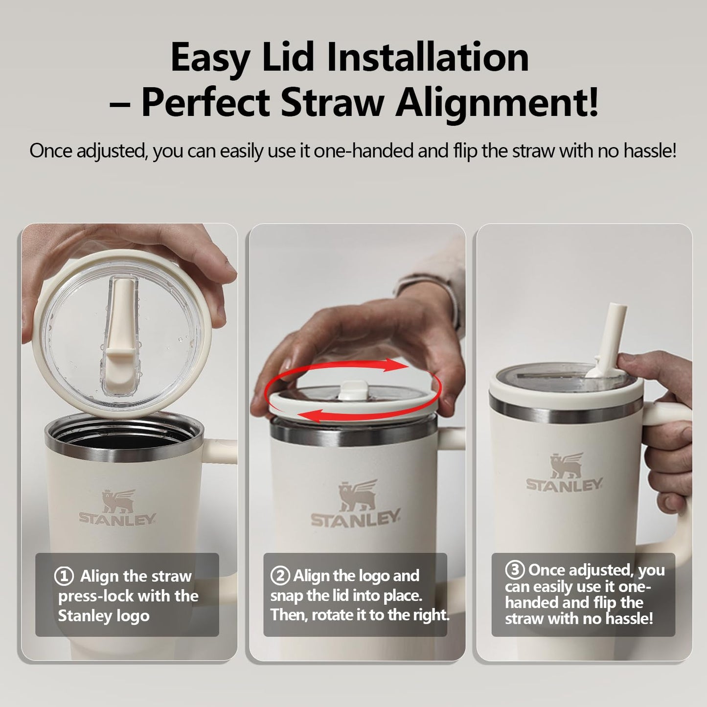 Stanley Lid Replacement 40 oz Cream 2.0 no Spill Lid Leak Proof Spill Proof Cup Lid Stanley Quencher Cup Lid Accessories