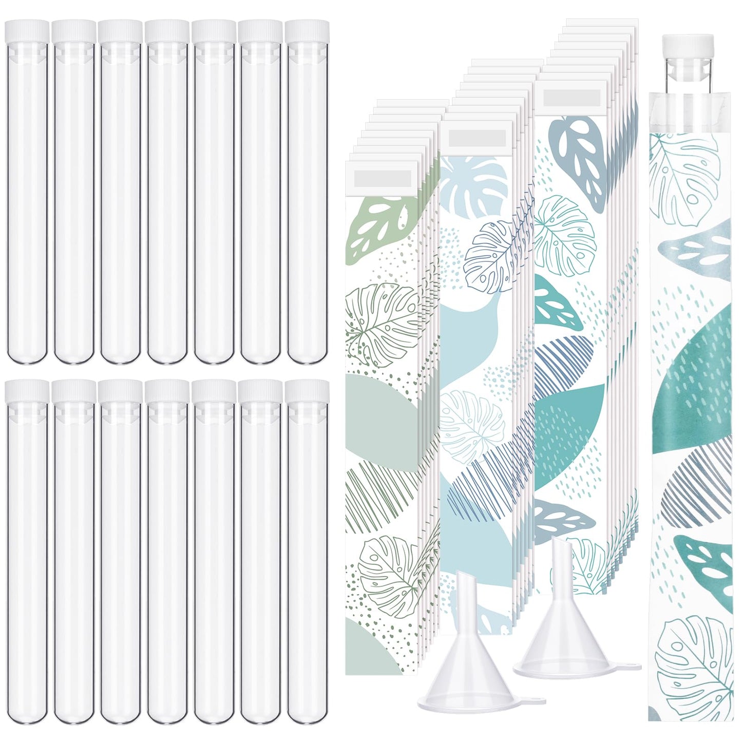 Copkim 38 Pcs Tampon Tube Set Included Plastic Travel Tube Containers for Women Tampon Reusable Wrappers(Light Style)