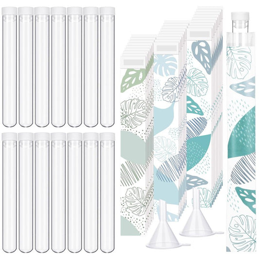 Copkim 38 Pcs Tampon Tube Set Included Plastic Travel Tube Containers for Women Tampon Reusable Wrappers(Light Style)