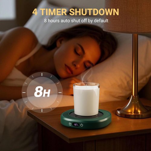 Coffee Mug Warmer & You are Awesome Mug Set, Electric Cup Warmer with Auto Shut Off, 4 Temperature Setting Smart Beverage Warmer, 8-Hours Auto Shut Off