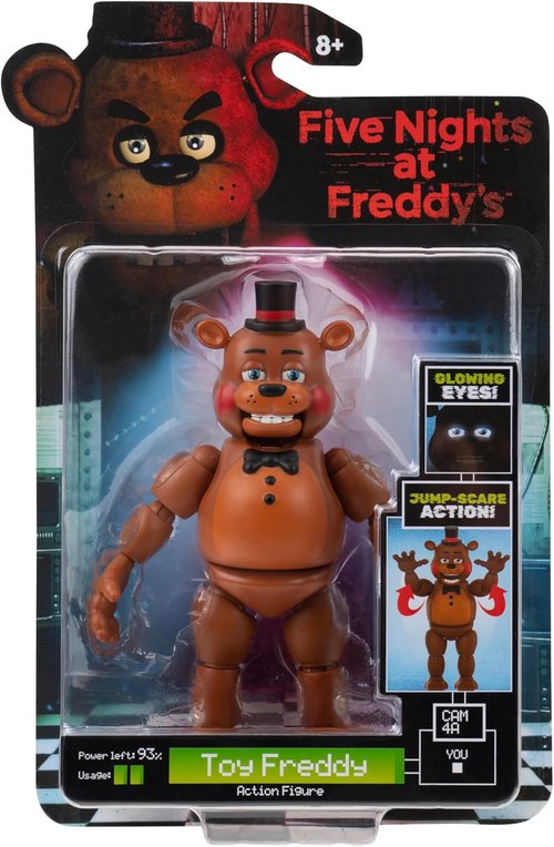 Jazwares Five Nights at Freddy's Toy Freddy - 5-Inch Articulated Figure with Jumpscare & Glow-in-the-Dark Eyes
