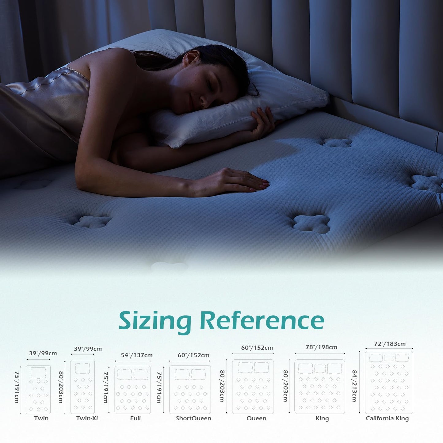 Hansleep Memory Foam Mattress Pad Full, Pillow Top Mattress Topper Full for Back Pain Relief with Egg Crate Gel Foam, Breathable Cover with Viscose Made from Bamboo, 54" x75", Charcoal Grey