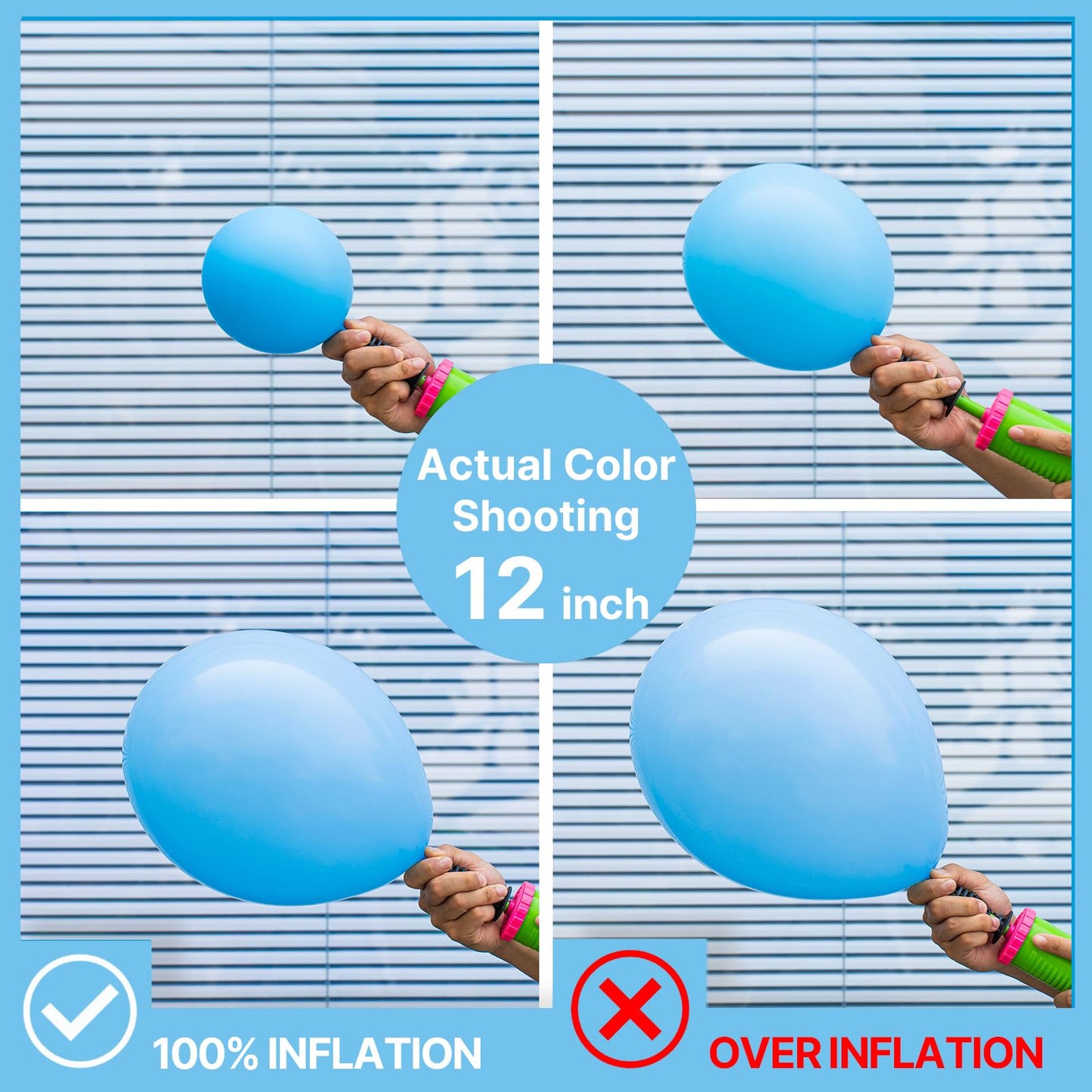 PartyWoo Light Blue Balloons 140pcs Different Sizes Pack of 18 12 10 5 Inch Baby Pastel Blue Balloon Arch Kit for Baby Shower Gender Reveal Graduation Mermaid Birthday Pool Party Decorations Blue-Y20