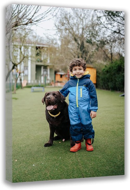 Custom Canvas Prints - Personalized Wall Art for Pet & Family Photos | Perfect Gifts for Mom & Dad (12'' W x 18'' H)