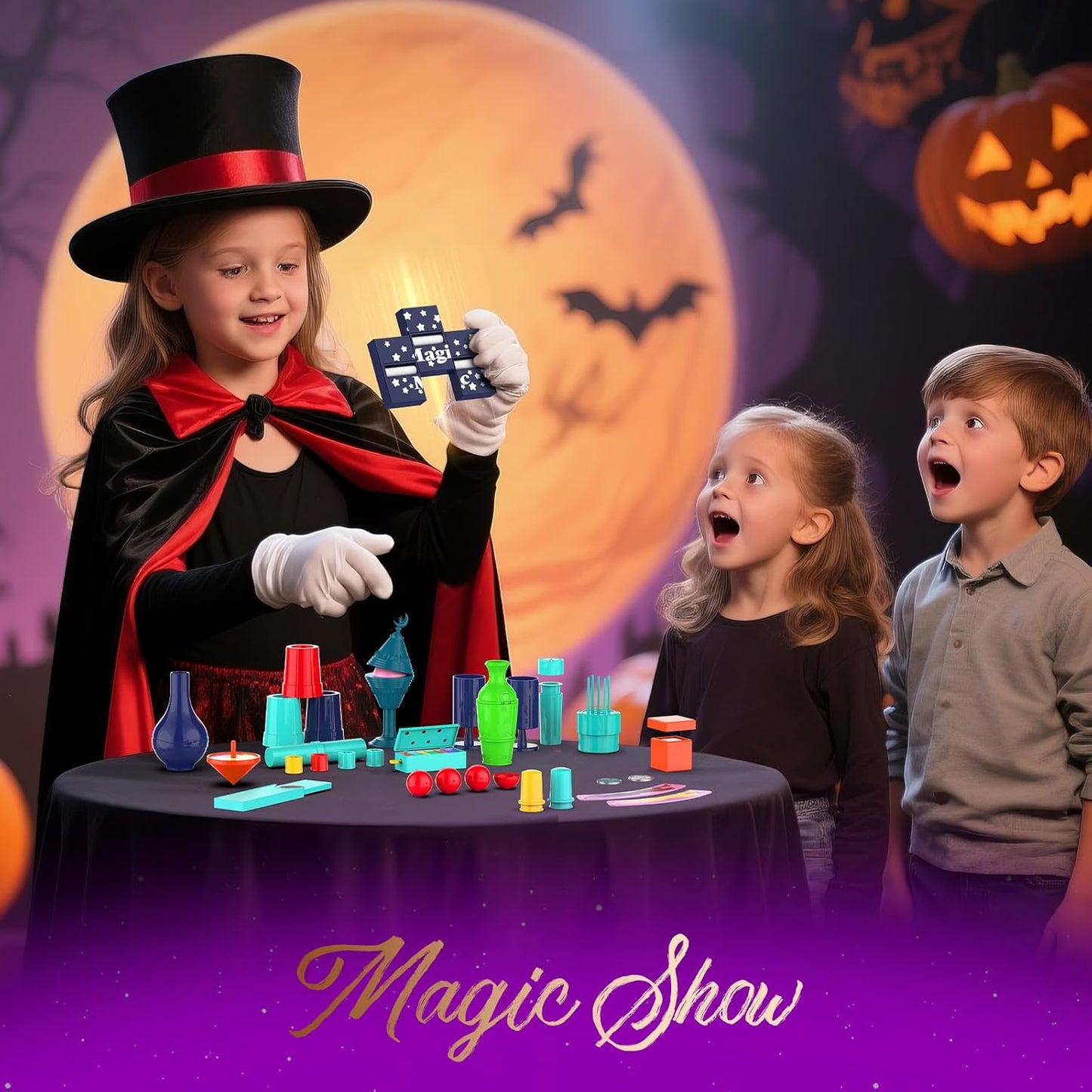 Nicella Magic Kit - 208+ Magic Tricks for Kids Age 6-12 | Beginner-Friendly Set with Manual & Video