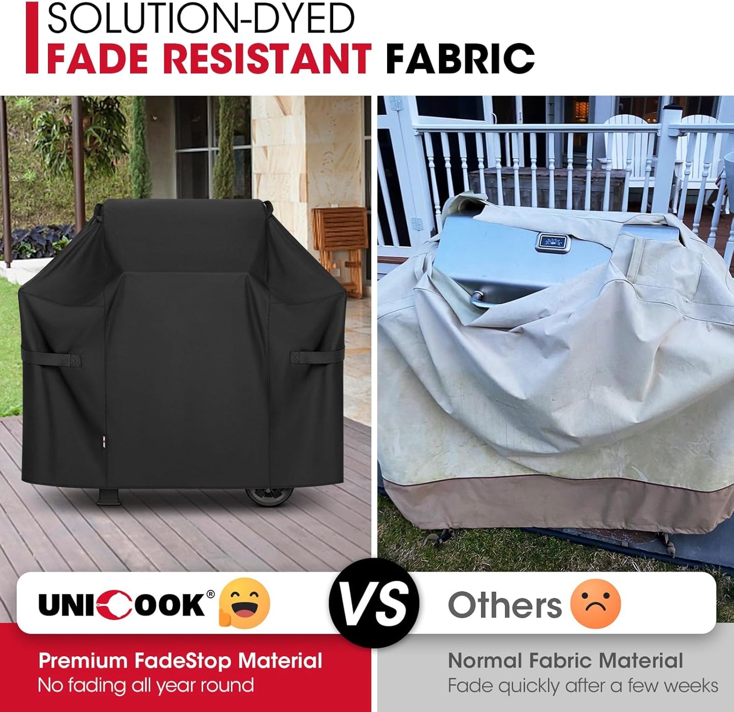 Unicook 48-Inch Grill Cover - Heavy-Duty Waterproof Protection for Weber Spirit II 200 Series
