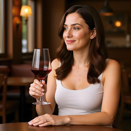 Hand Blown Red Wine Glasses Set of 4 – Premium Crystal Wine Glasses With Long Stem 14 oz – Daily Use, Unique Wedding Anniversary or Birthday Gift – Ideal for Restaurants, Home Bar