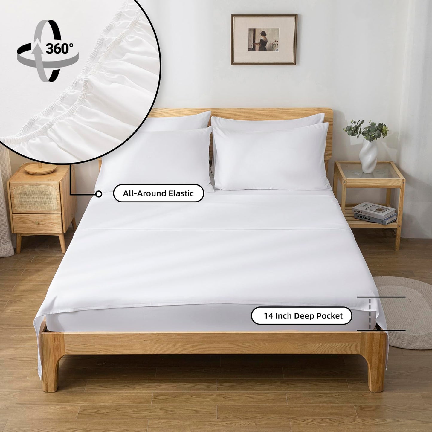 weigelia Full Size Comforter Set 7 Pieces Grey Full Bed Set Microfiber Soft Full Comforter Lightweight Fluffy Comforter Set with Fitted Sheets,Flat Sheets,Pillow Shams,and Pillowcases