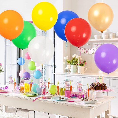 18 Inch Big Balloons Assorted Large Latex Balloon, 24pcs Giant Heavy Duty Balloons for Christmas Birthday Wedding Baby Shower Decorations