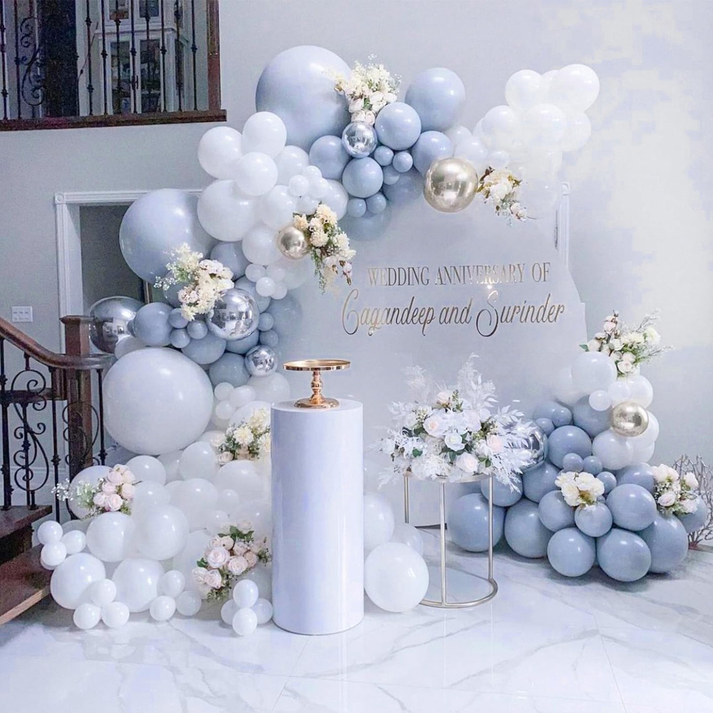 PartyWoo Dusty Blue Balloons 50pcs 12 Inch Slate Blue Boho Neutral Latex Helium Balloons for Baby Shower Wedding Graduation Anniversary Retirement Cat Tornado Birthday Party Decorations Blue-F51