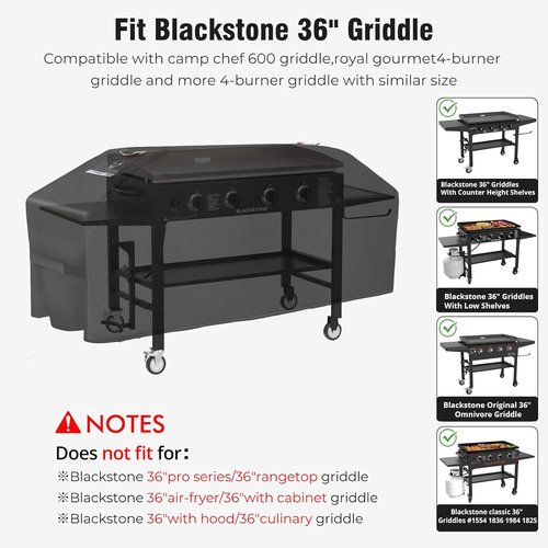 Blackstone Griddle Cover - Waterproof, UV & Fade Resistant | Rip-Proof Material for 36" Griddles