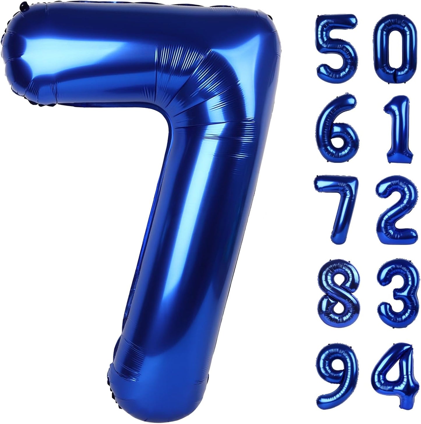 Number 7 Balloon - Night Blue 40 Inch Birthday Decoration for Girls & Women’s Parties