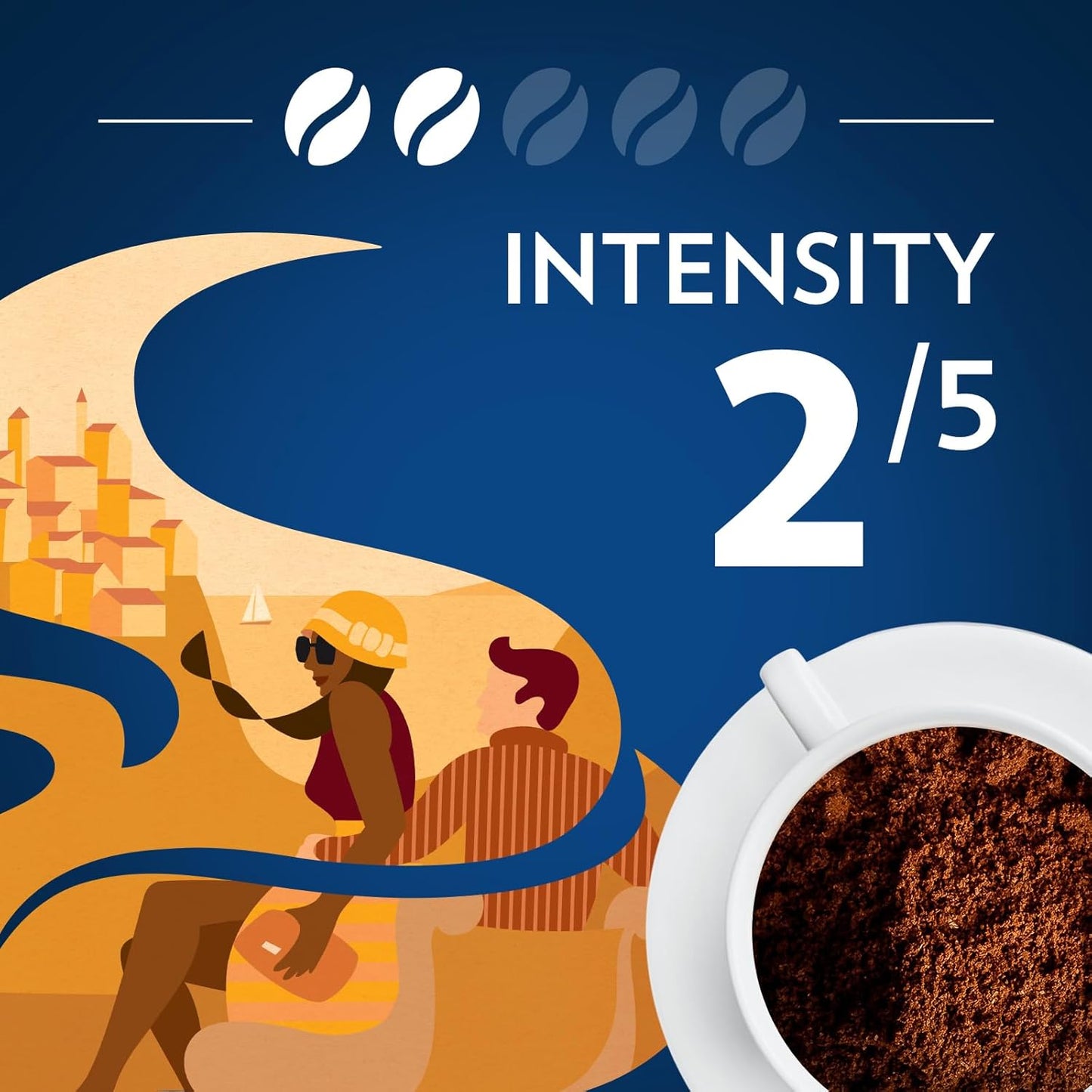 Lavazza Costiera Gran Aroma Ground Coffee - Smooth Light Roast, 100% Arabica, 12oz Bag | Ideal for Drip Brewers