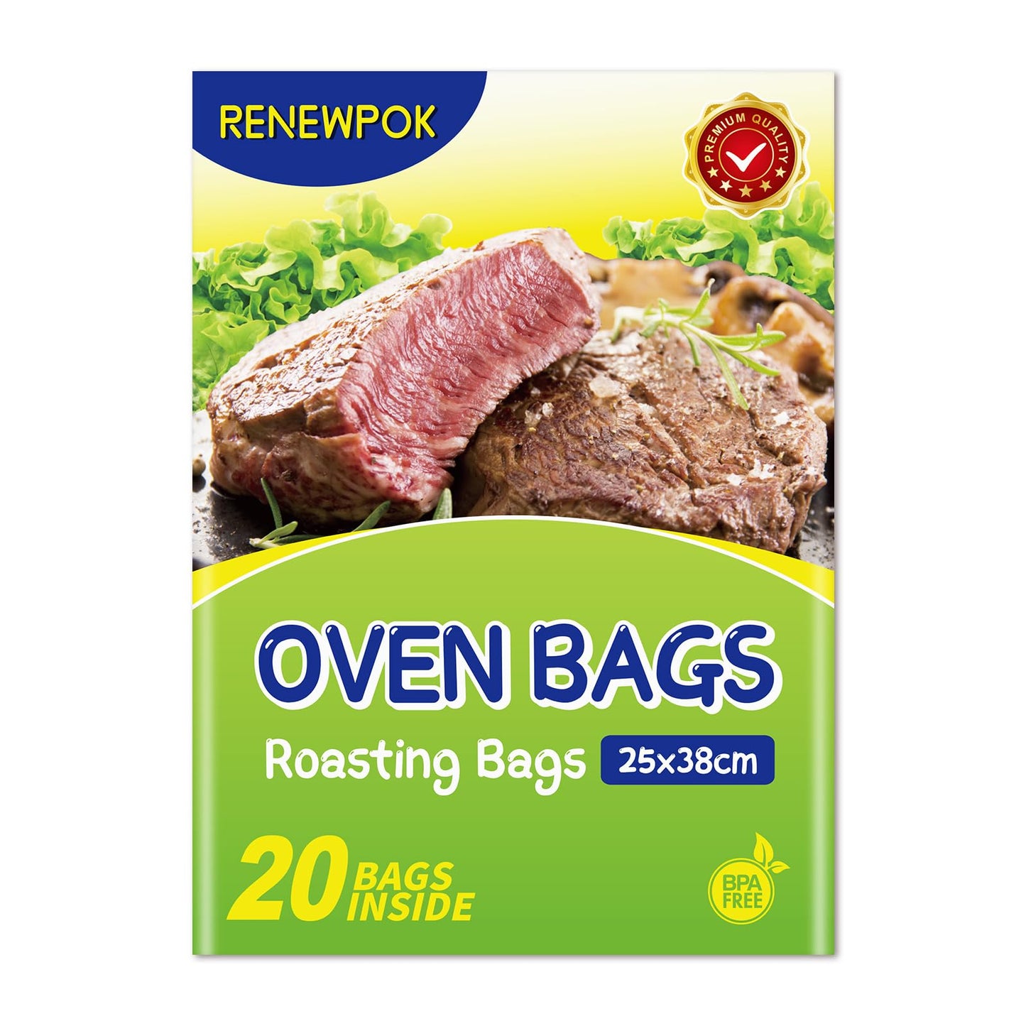 Roasting Bags for Oven with Ties for Roasting Chicken, Meat & Fish Multi Purpose Cooking Bags (20PCS, 11 * 15 Inch)