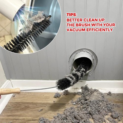 Holikme Dryer Vent Cleaner Kit - 3-Piece Lint Brush Set | 304 Stainless Steel for Efficient Cleaning