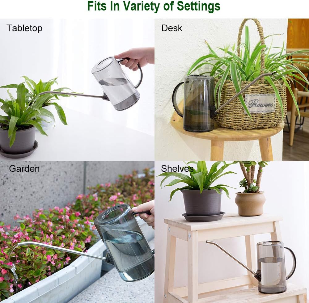Skiennix Watering Can - Small Indoor Watering Can for House Plants & Succulents | 1 Liter with Bonus Mister