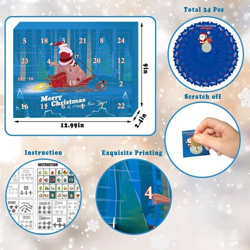 Advent Calendar 2025 | Brain Teaser Puzzles for Kids & Adults | 24-Day Countdown Gift Box