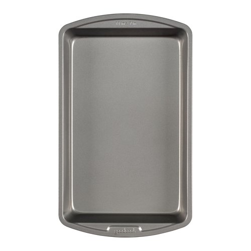 GoodCook 11 x 7 In Nonstick Steel Cake Baking Pan, Brownies, Biscuits, and Cake, Gray