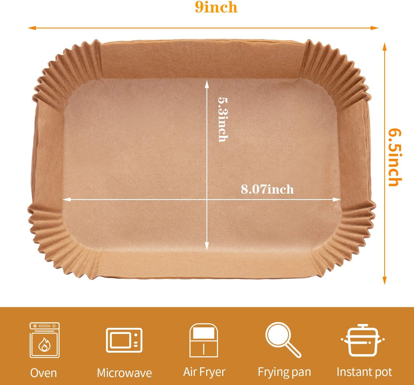 Ninja Air Fryer Liners - 150PCS Disposable Baking Parchment Paper for Dual Air Fryer Models DZ201/401