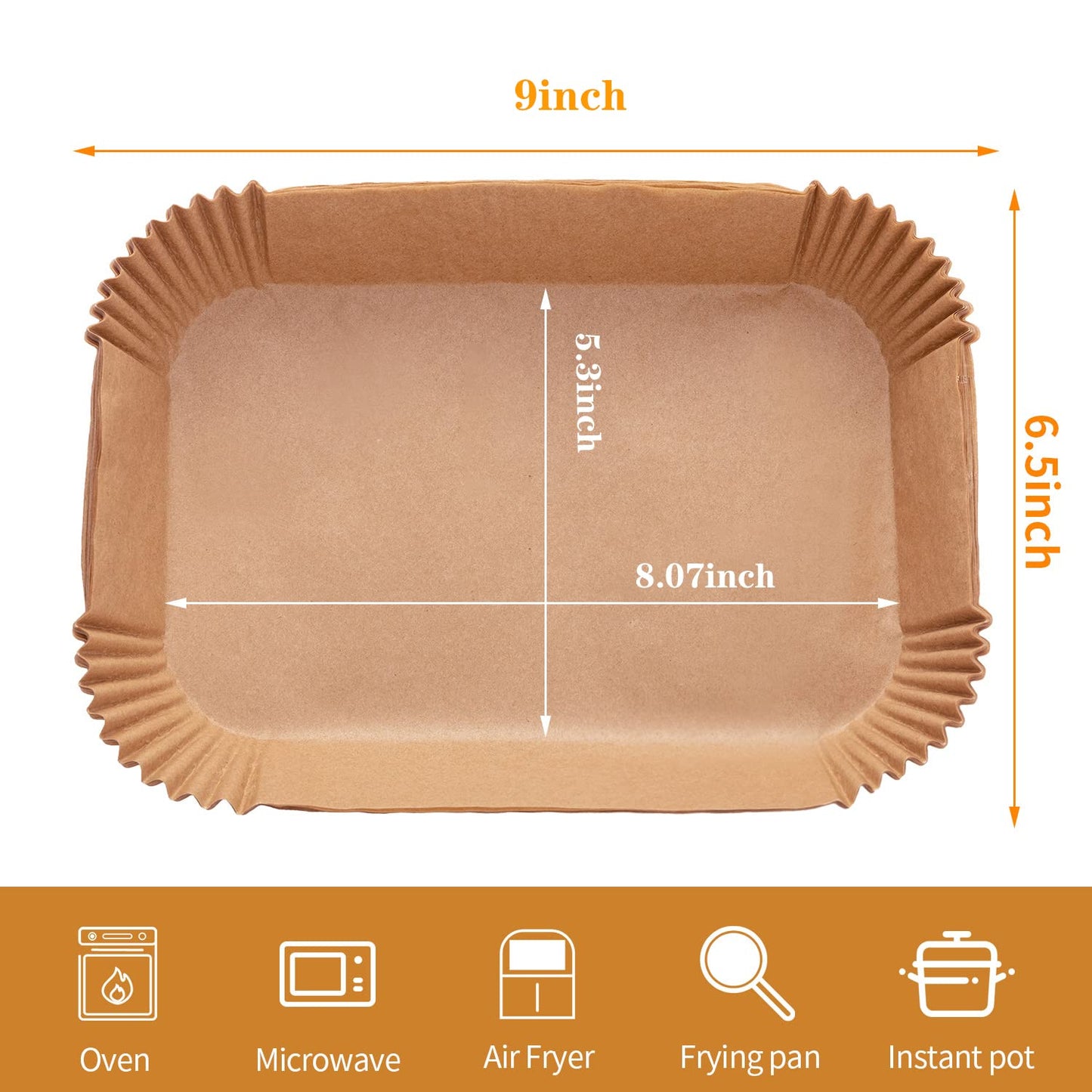 Air Fryer Liners Disposable for Ninja Dual Air Fryer,150PCS Rectangle Air Fryer Accessories,Baking Parchment Paper Liners for Ninja DZ201 /401