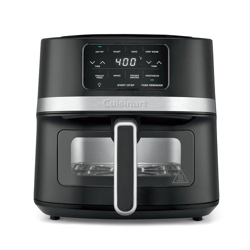 Cuisinart Air Fryer, 4.5-Quart Basket Fryer with 4 Cooking Functions to Air Fry, Roast, Bake, and Keep Warm, 4 Airfryer Presets, Dishwasher-Safe Parts, AIR-160NAS, Stainless Steel & Black