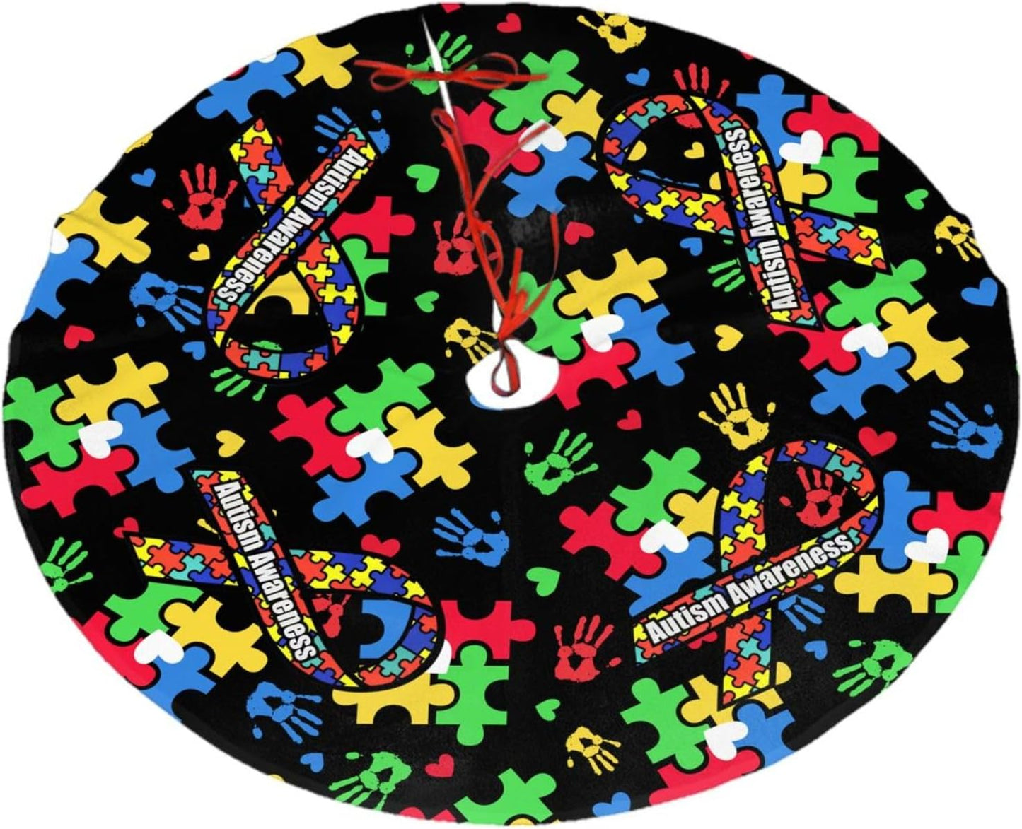 Regine Switzerland Autism Awareness Tree Skirt - Festive Christmas Decoration - 30" Size