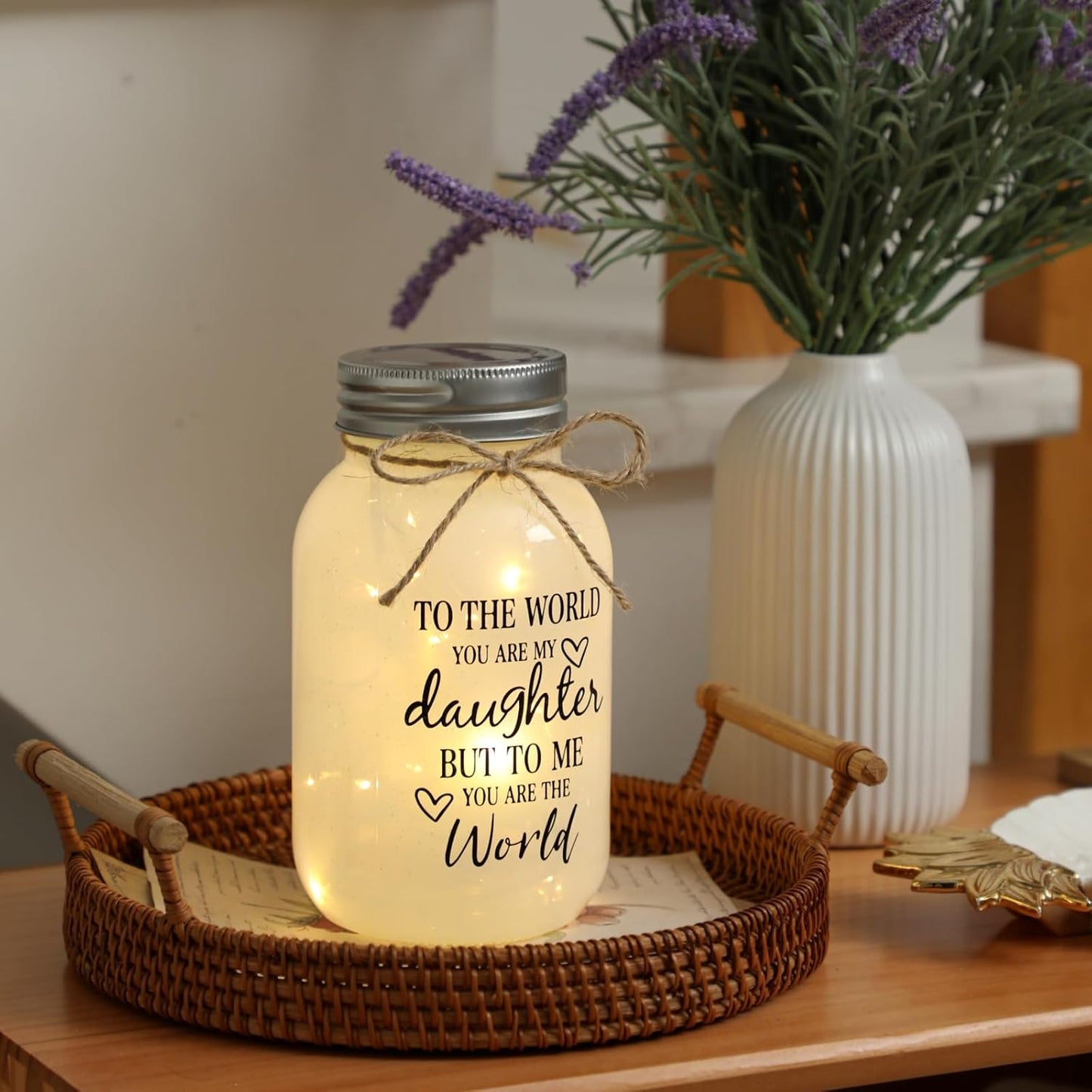 Maracco 30 oz Large Mason Jar Night Light | Perfect Mother's Day & Birthday Gift for Daughters