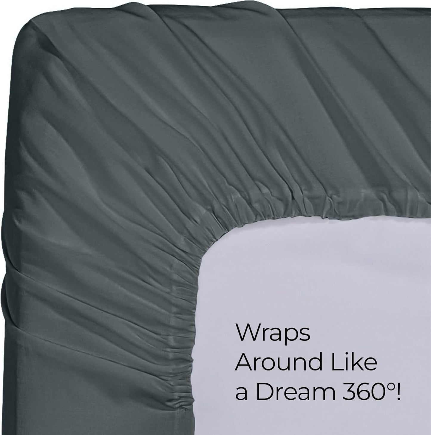 Utopia Bedding Twin Fitted Sheet - Soft Microfiber - Deep Pocket - Fade Resistant - Easy Care (Grey)