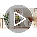 Black Mini Fridge Stand with Storage Drawers - Heavy Duty Kitchen Cart