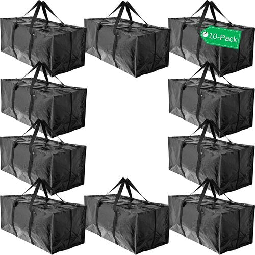 BAG-THAT! Heavy Duty Extra Large Moving Bags - Stronger Handles & Zippered Design for Easy Packing