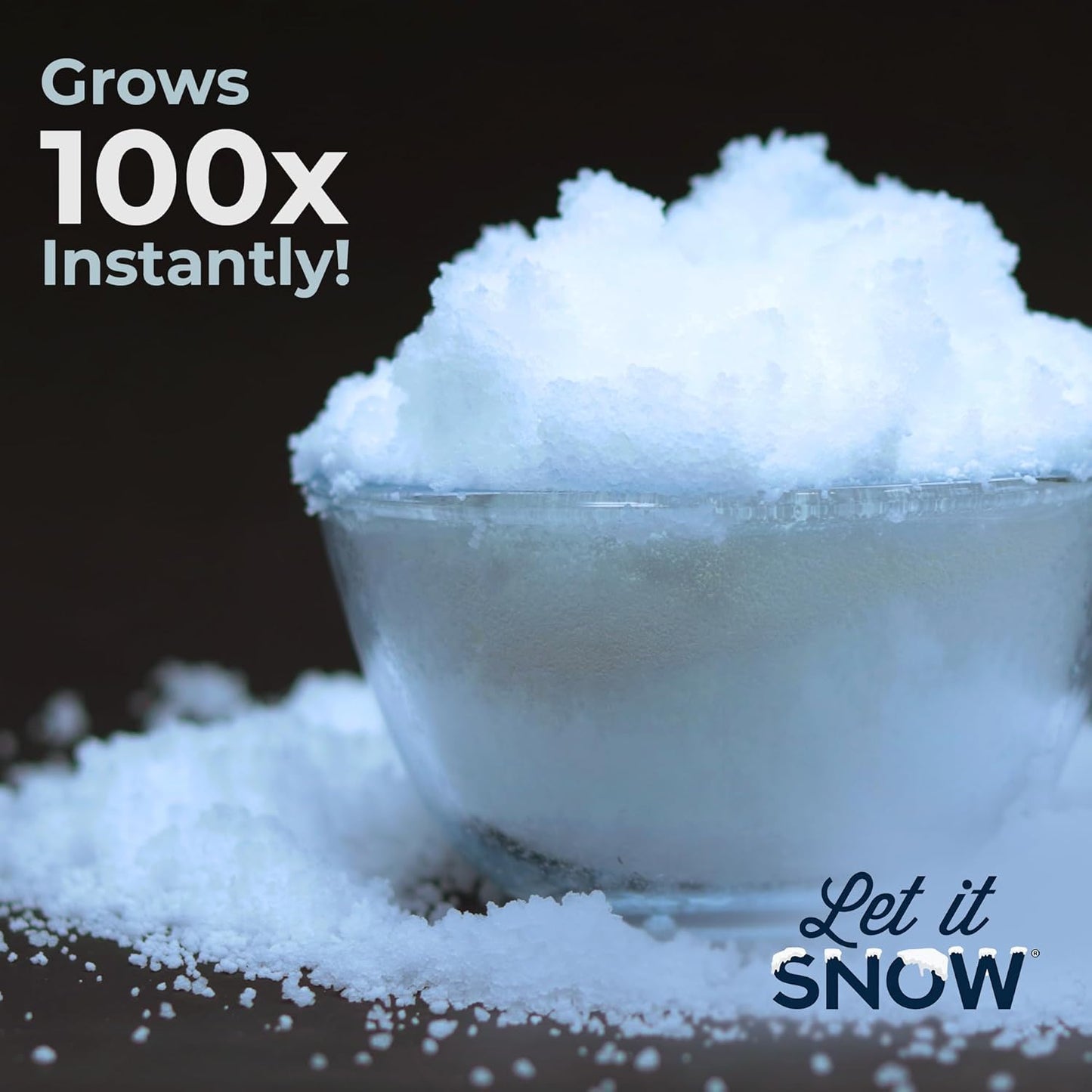 Let It Snow Instant Fake Snow Powder - Safe & Easy Artificial Snow for Holiday Decor | 1 Pack Makes 1 Gallon
