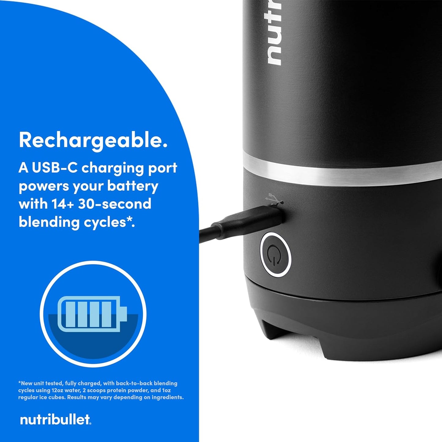 Nutribullet Flip Portable Blender - Cordless Design with Insulated Cup | Sleek Black Finish