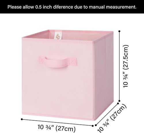 GRANNY SAYS Cube Storage Bins Set - 6-Pack with Hanging Organizer for Efficient Space Saving