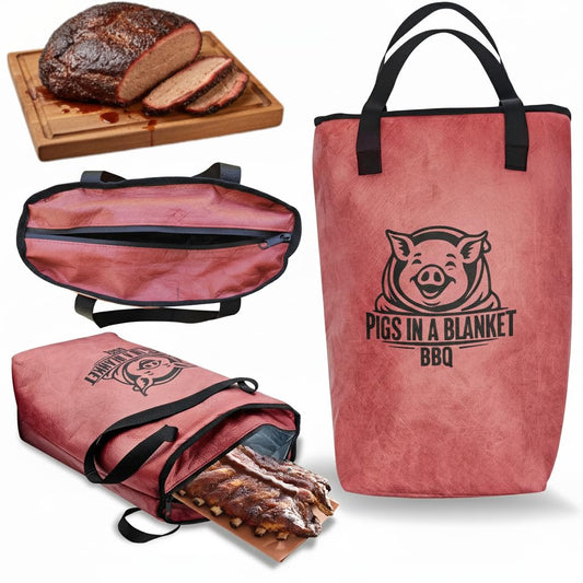 BBQ Blanket for Resting Meat (18in). Washable Insulated BBQ Bag, Reusable Meat Resting Cooler, for Brisket/Pork/Steak Gifts for Husband, Dad, BBQ Enthusiast, Gifts for Fathers Day