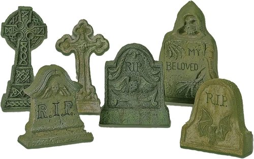 Department 56 Halloween Tombstone Figurine Set - Spooky Village Collection | Multiple Sizes & Colors