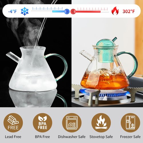 Glass Teapot Set, Glass Teapot Set With 2 Glass Cups, Tea Pots For Tea Party,Glass Tea Kettle Stovetop, Borosilicate Tea Pot With Infusers For Loose Tea, Tea Infuser Pot, Tea Maker.
