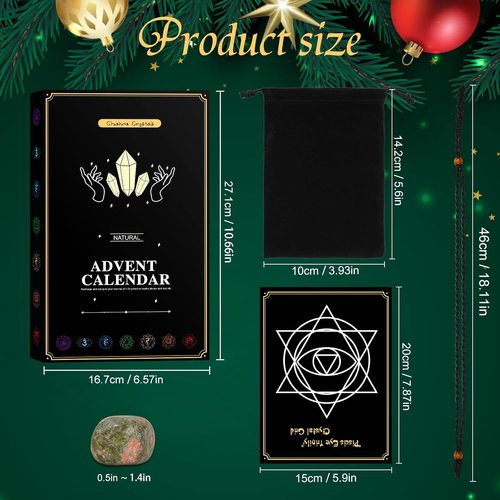 Crystal Advent Calendar 2025 - Adult Rock Healing Gemstone | 24-Day Christmas Countdown