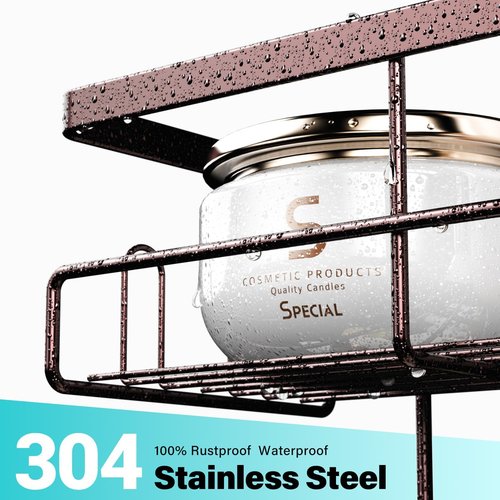 Aitatty Over The Door Shower Caddy - Rustproof Hanging Organizer for Bathroom | Bronze Finish