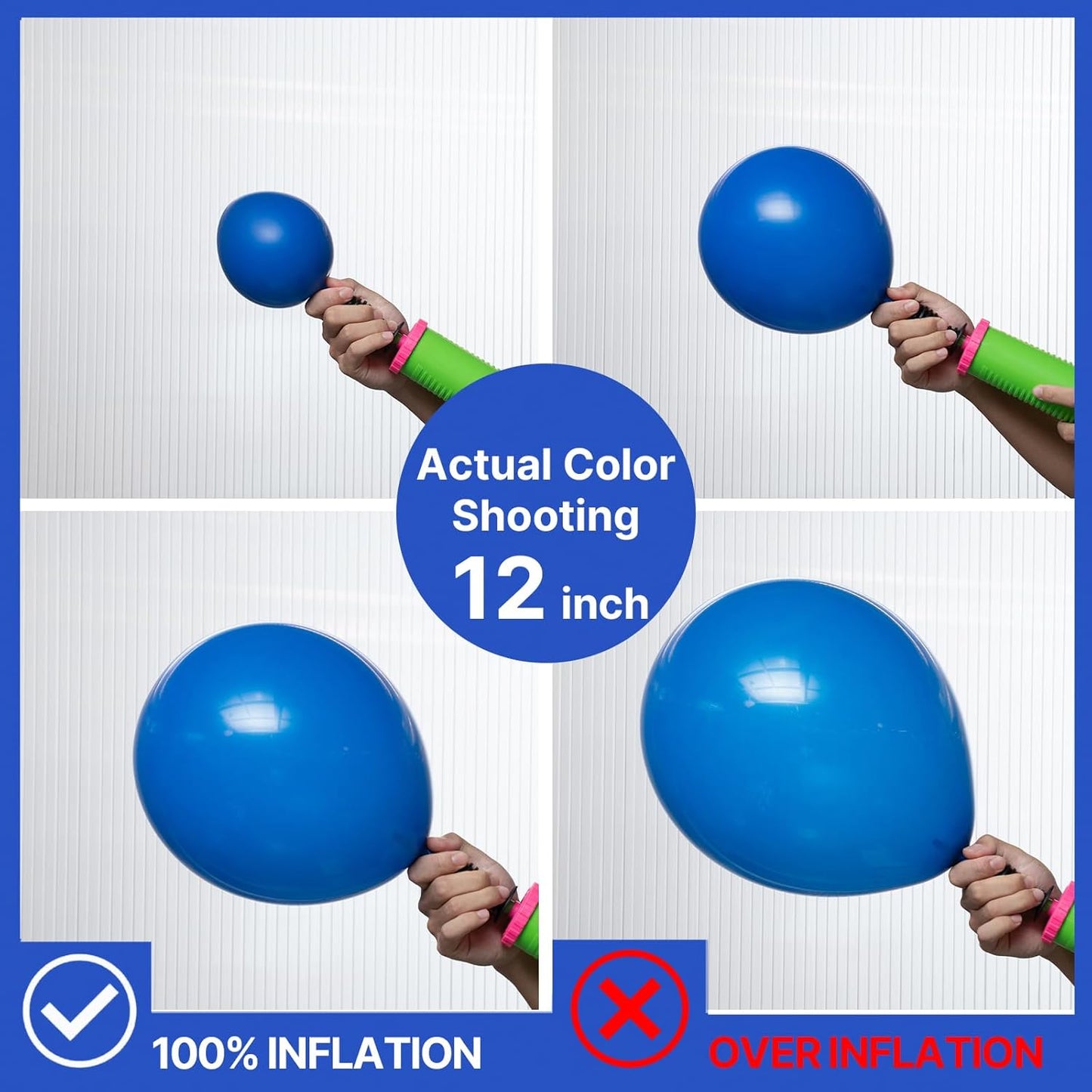 PartyWoo Royal Blue Balloons - 101 Pcs 12-Inch Dark Blue Latex for Weddings, Showers & Parties