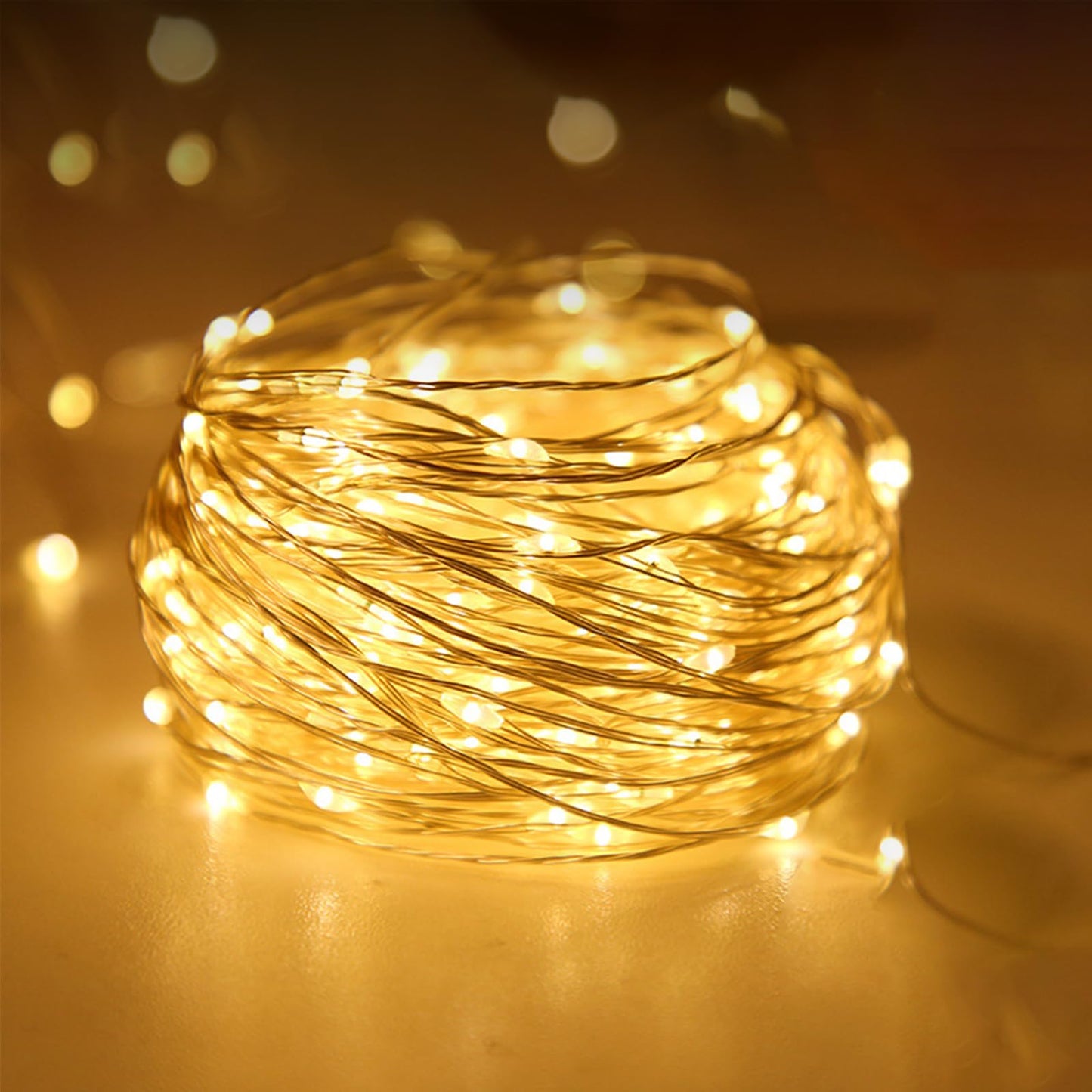 Timer Led Fairy Lights,1 Pack Mini Battery Powered Silver Wire Starry Tiny String Light,Battery Operated Micro Lights for Bedroom,Christmas,Parties,Wedding,Centerpiece,Decoration (5m/16ft Warm White)