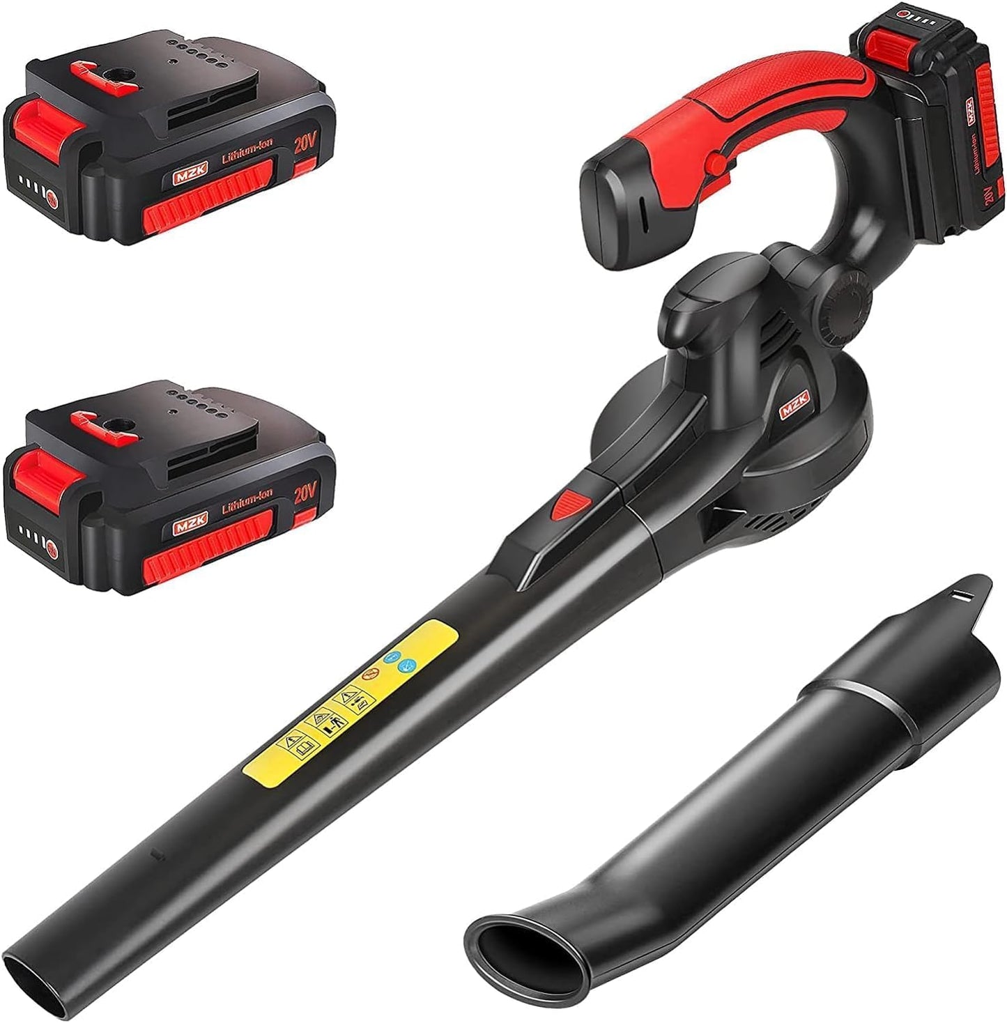MZK Cordless Leaf Blower - 20V Battery Powered Electric Blower for Lawn Care | Lightweight & Versatile with 2 Batteries & Charger Included