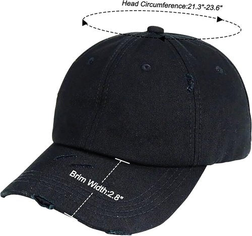 Eohak Ponytail Baseball Hat - Distressed Retro Style for Women | Comfortable Twill Design