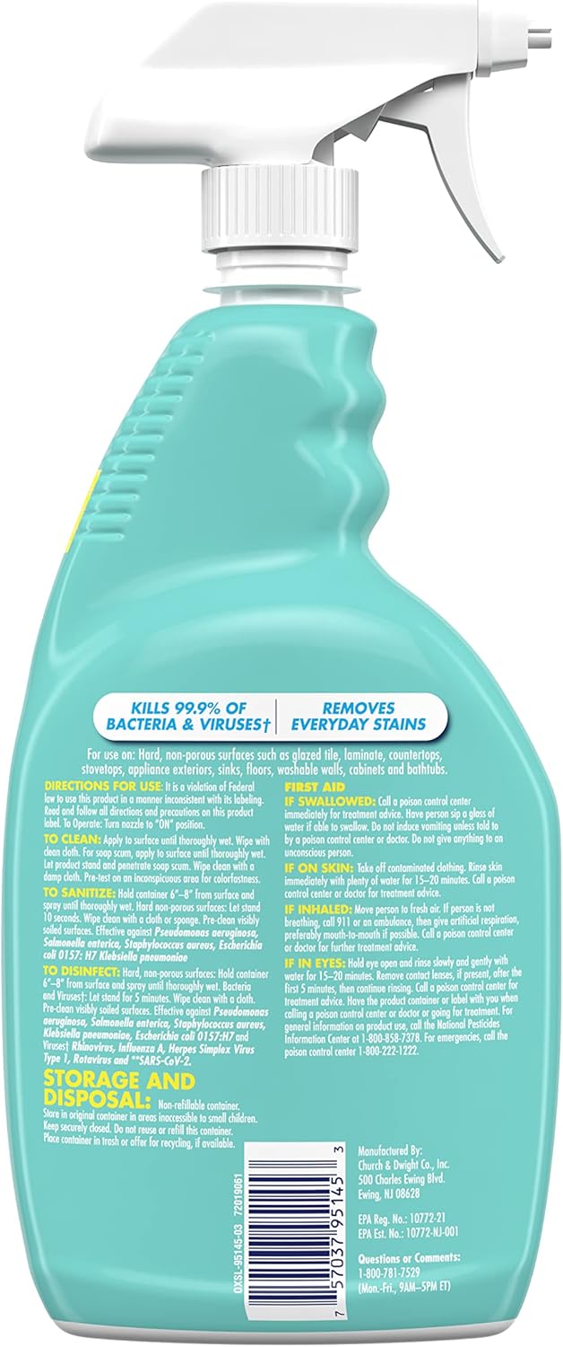 OxiClean Multi-Purpose Disinfectant Spray - Powerful Cleaning Solution | 30 oz (Pack of 2)