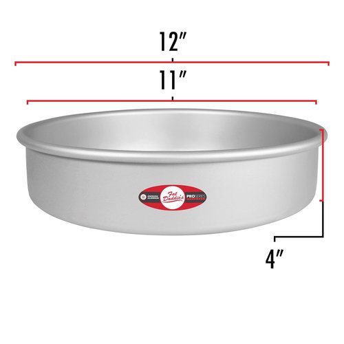 Fat Daddio's Round Cake Pan, 11 x 4 Inch, Silver