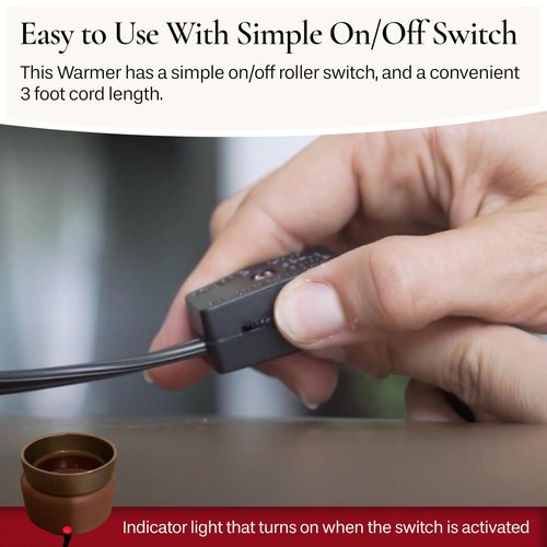 Candle Warmers ETC 2-in-1 Candle and Fragrance Warmer for Warming Scented Candles or Wax Melts and Tarts with to Freshen Room, Pewter Walnut