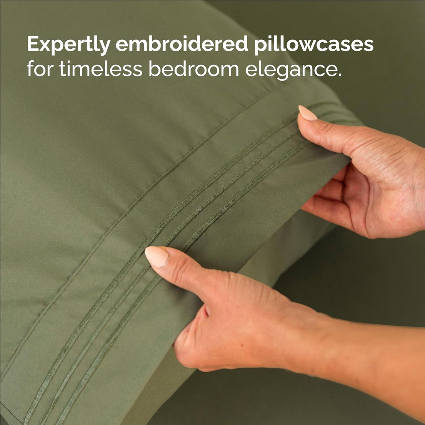 Skiennix Full Size 4-Piece Sheet Set - Comfy, Breathable & Cooling Hotel Luxury Bedding - Deep Pockets, Soft & Wrinkle-Free - Sage Green