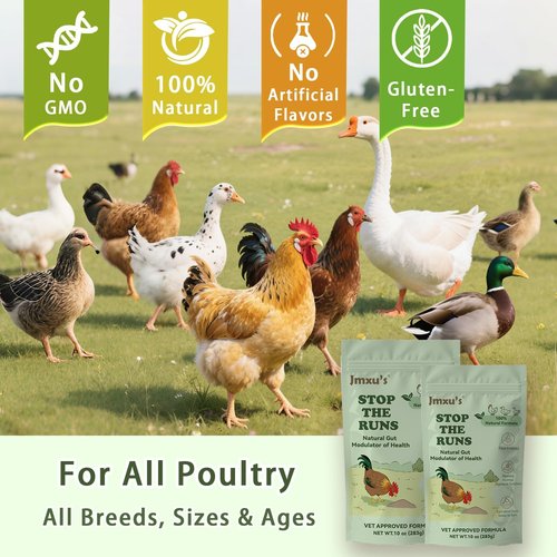 Chicken Gut Modulator - Natural Anti-Diarrhea Powder for Poultry | 10 oz Supplement to Control Diarrhea
